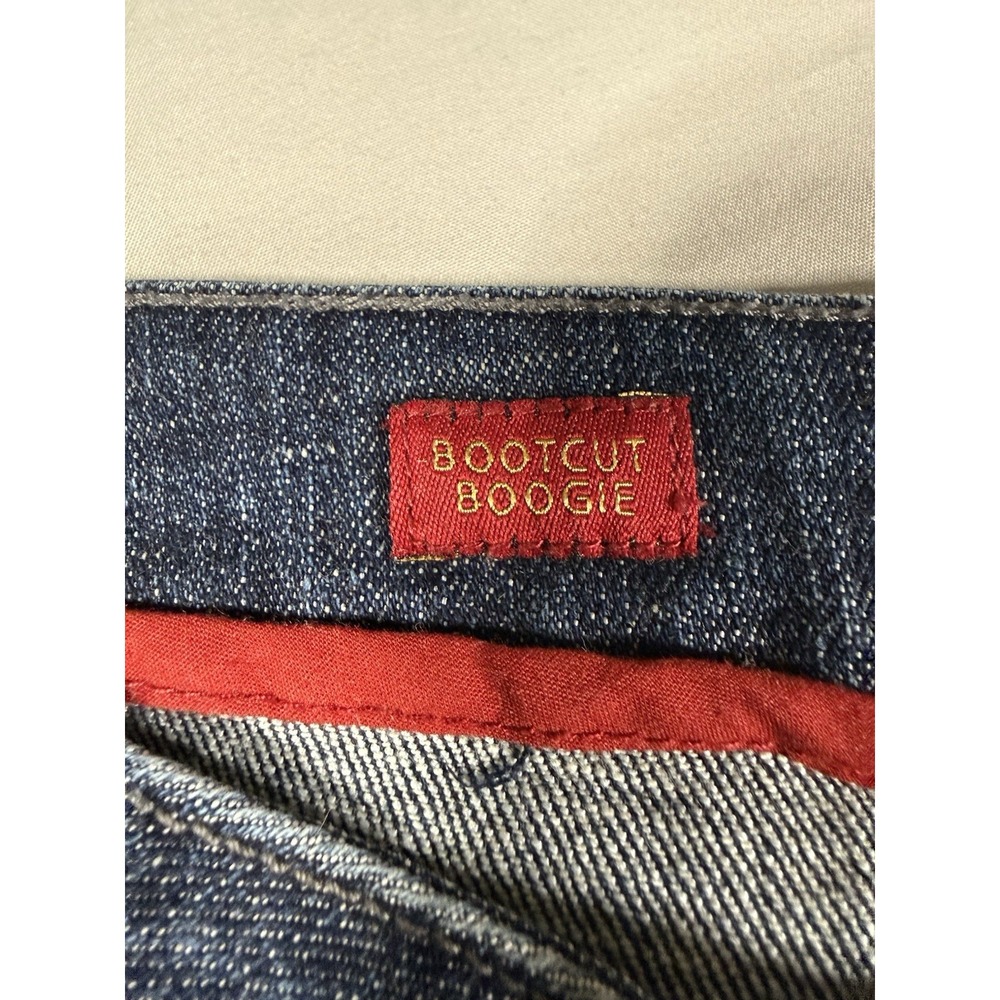 Ooh La La Bootcut Boogie Jeans Women's 14 Blue Bootcut Denim Embroidered 32L - Picture 9 of 11